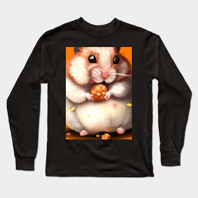 Hamster is Eating Long Sleeve T-Shirt by maxcode